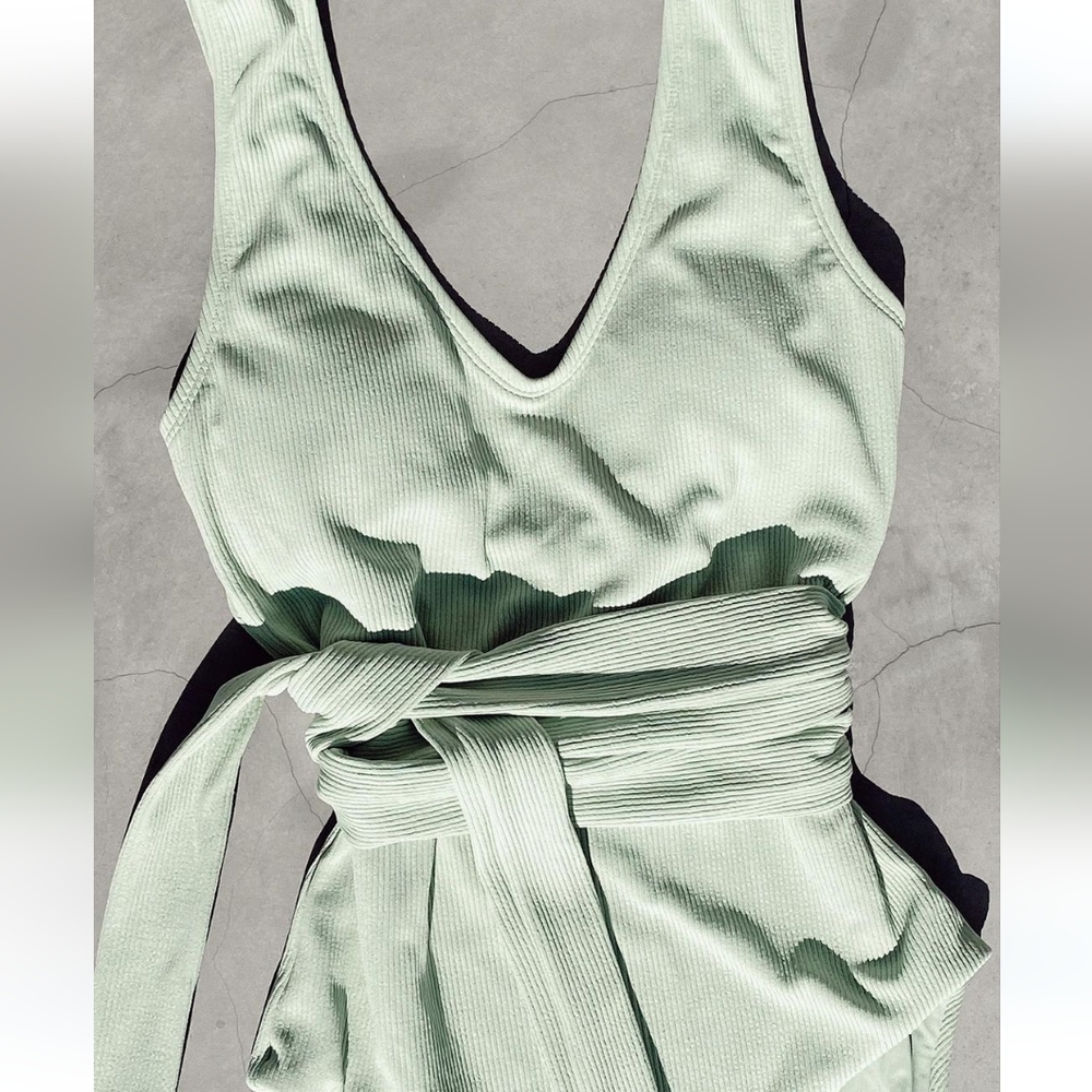 Toluca Swim Artemis Maxi Belted one-piece - Eucalyptus
